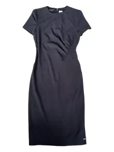 Платье миди с круглым вырезом Calvin Klein, черный