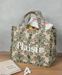 Жаккардовая сумка-тоут S Studio Clip, цвет Ivory(52)