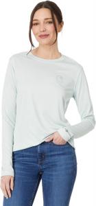 Легкая мужская футболка Carhartt Force Sun Defender с длинным рукавом и принтом, Dew Drop