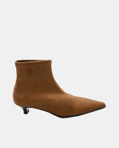 Женские эластичные ботильоны на низком каблуке MISS ELATIC Miss Elastic, светло-коричневый