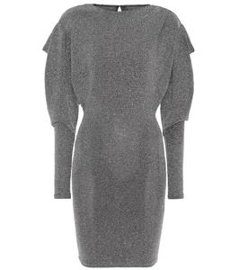 Мини-платье Waden с металлическим принтом Isabel Marant, Black Silver