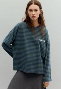 Топ PULL&BEAR STRIPED WITH TEXT, Dark Blue