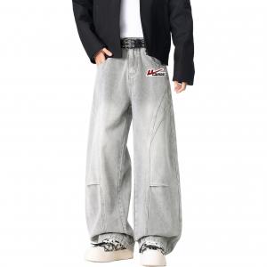 Джинсы Unisex Moderate Straight Fit WARRIOR, серый (diy badge)