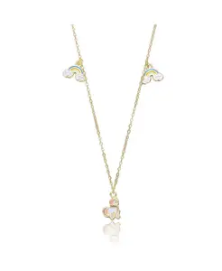 Детское ожерелье из стерлингового серебра 14 карат с позолотой в виде радуги и лошади Gigigirl, multi-colored