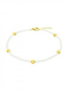 Amor Браслет на лодыжку из нержавеющей стали, с IP-покрытием из золота