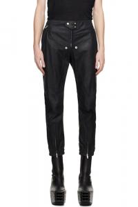 Черные кожаные штаны Hollywood Luxor Jogger Rick Owens