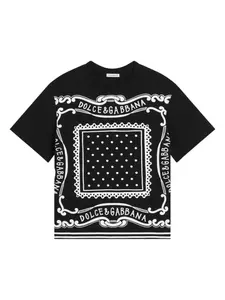Футболка с логотипом Dolce & Gabbana Kids, черный
