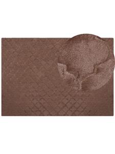 Beliani Пушистый плед GHARO коричневого цвета - (Ш) 160 x (Д) 230 см