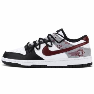 Dunk Leather Slip Resistant Abrasion Resistant Low top Skateboard Shoes Unisex Nike, черный