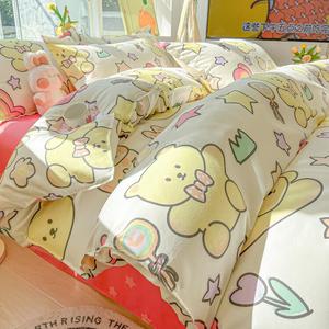 Disney Комплект постельного белья 4 предмета, размер простыни 200x230 см, цвет Bear Doll, класс A, детское, не линяет, не скатывается