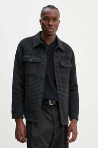 Шерстяная рубашка-куртка Theory, черный