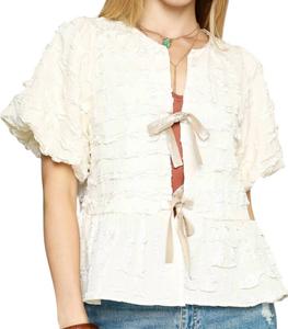 Топ с бантом в оттенке «бежевый» Umgee