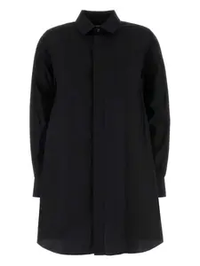 Платье-рубашка из поплина SACAI, черный