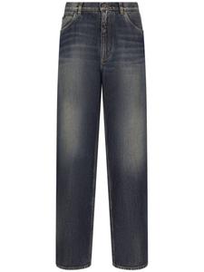 Dolce & Gabbana прямые джинсы с эффектом потертости, синий