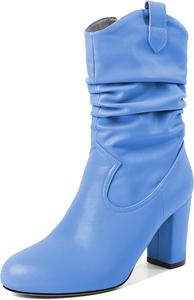 Женские ботильоны Zamikoo, высокая платформа, круглый носок, массивный каблук, короткие ботильоны, на молнии, из искусственной кожи, модные и удобные, вечерние сапоги, каблук 3,5 дюйма