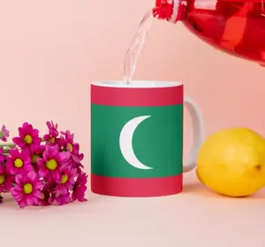 Кружка для кофе с флагом Мальдивских островов, кофейная чашка, национальная кружка, кофейная чашка для офиса Tinisu