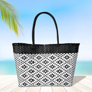 Сумка-тоут с ацтекским узором плетение корзины FASHNZFAB, черный