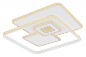 Светодиодный потолочный светильник Globo, 50x50x6 см, опал/белый/хром