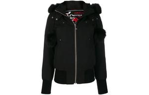 Куртка с меховым капюшоном Moose Knuckles, черный