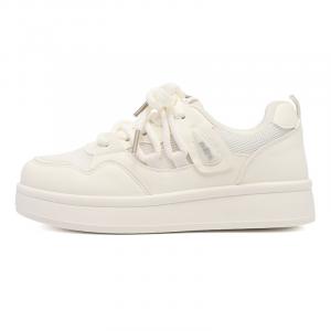 RENBEN Женские устойчивые к истиранию низкие скейтерские кроссовки с эффектом увеличения роста бежевые, цвет Beige