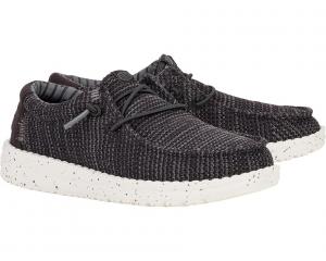 Лоферы Hey Dude Kids Wally Stretch Sox, черный/белый