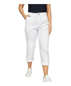 Белые укороченные брюки с широкими штанинами 2-Biz, белый