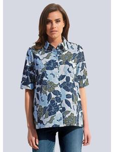 Alba Moda Блузка с цветочным узором, кремового цвета