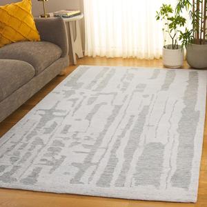 SAFAVIEH Harvest Collection ковер 183 x 183 см - Ivory & Light Blue, ручной работы из шерсти, идеально для гостиной, спальни, столовой (HVT301A)