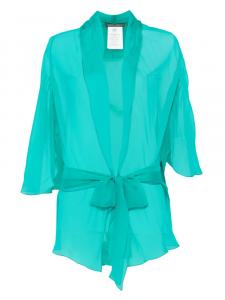 Шелковый топ Alberta Ferretti, зеленый