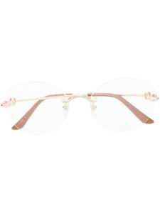 Очки в безободковой оправе Cartier Eyewear, золотой