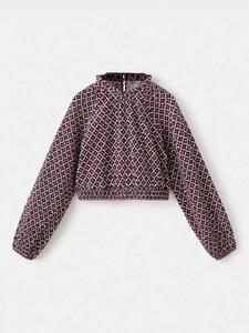 Детская блузка Margoset из хлопка с длинными рукавами Mango, Dark Red