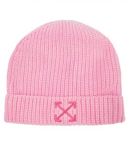 Шапка-бини из хлопка с логотипом Off-White, белый