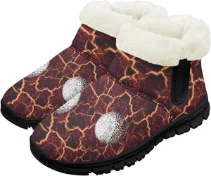 Девочки Мальчики Ботинки Детские Снег Зимние Ботинки Для Улицы На Щиколотку Теплые Без Шнуровки С Искусственным Мехом Легкая Обувь Chririnla, Cartoon Dinosaur