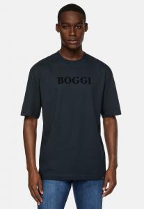 Футболка Boggi Milano Print T-shirt, Navy Blue/Blue
