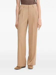 Плиссированные классические брюки Oui, бежевый