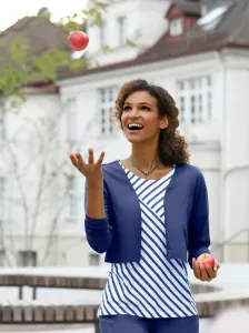 Куртка-рубашка Casual Looks "Рубашка-болеро", синий