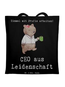 Mr. & Mrs. Panda Черная большая сумка ZeichenO Leidenschaft с надписью