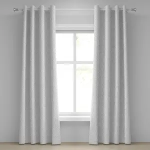 Серо-белая штора на люверсах ABAKUHAUS, футуристический узор с мелкими серыми квадратами и оптическим эффектом, декоративные двухпанельные шторы, 280 см x 175 см, серо-светло-серый с белым Abakuhaus