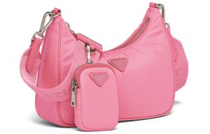 Нейлоновая сумка через плечо 3 в 1 Сумка через плечо Женская розовая PRADA