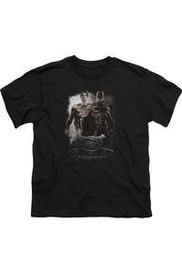 Футболка с коротким рукавом для детей "Бэтмен против Супермена: На заре справедливости" Gildan, черный