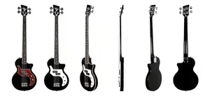 Электрический бас-гитара Orange O-Bass с четырьмя струнами и корпусом из цельного дерева, черная отделка, с сумкой