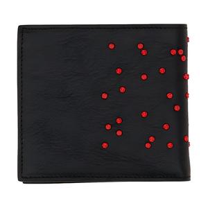 Кожаный кардхолдер, кошелек мужской черный Alexander McQueen