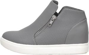 Женские кроссовки CUSHIONAIRE Hart с скрытой танкеткой + доступна широкая посадка, Grey Pu