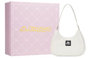 Kappa Шерпа плюшевая дорожная сумка Маджонг сумка Женская ручная кладь через плечо Белая черная, White Box