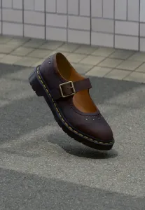 Балетки мэри джейн с цветочным принтом и ремешком на щиколотке Dr. Martens, Dark Brown
