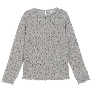 Детская футболка с длинным рукавом, а-образный вырез, ребро Minymo, серый