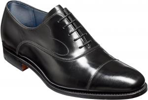 Мужские туфли оксфорды BARKER Hartley ручной работы - высококачественная телячья кожа, прошивка Goodyear, блестящая отделка, классический формальный стиль, произведено в Нортгемптоне, Англия, черный