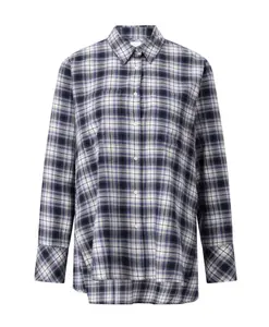 Рубашка-Блузка в клетку, современный силуэт. Emily Van Den Bergh, синий