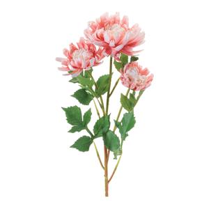 Декоративная цветочная ветка Melrose International Mum Floral Spray, 4 штуки, бело-розовый / зеленый