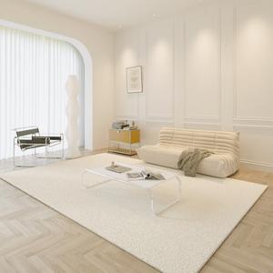 Budis Ковер 200х400 см для гостиной, однотонный кремовый, ультрамягкий, в современном минималистском стиле, полное покрытие, не подлежит возврату или обмену